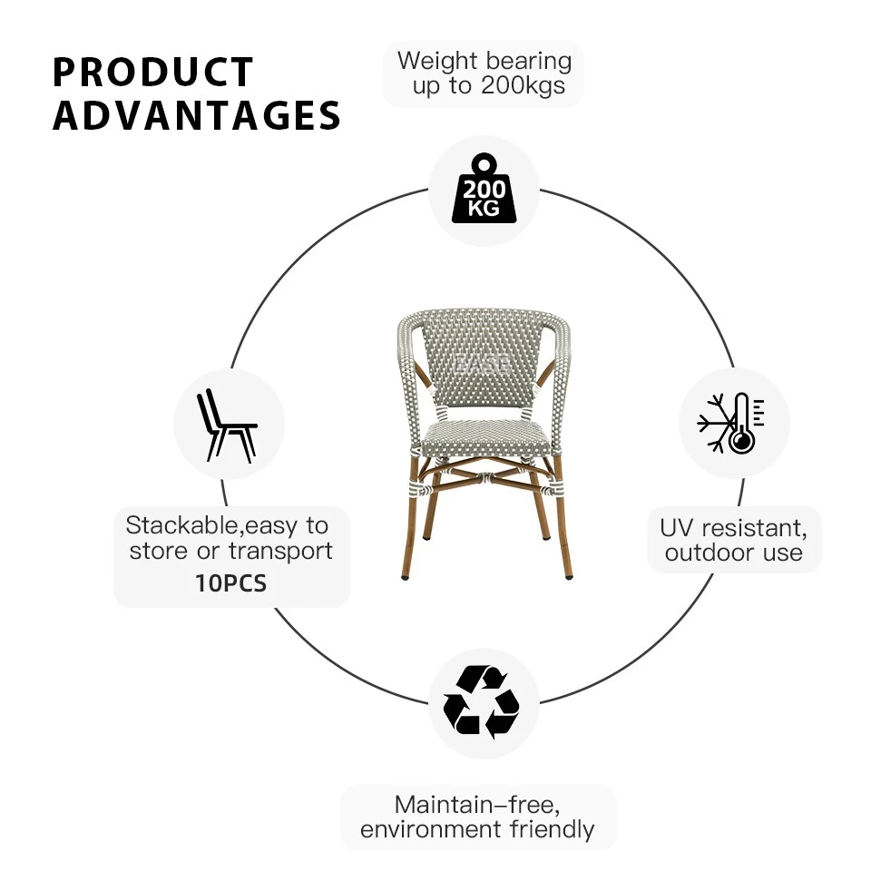 French Outdoor Rattan Chairs high quality